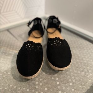 Lauren Conrad Black Espadrille Flats Size 8.5